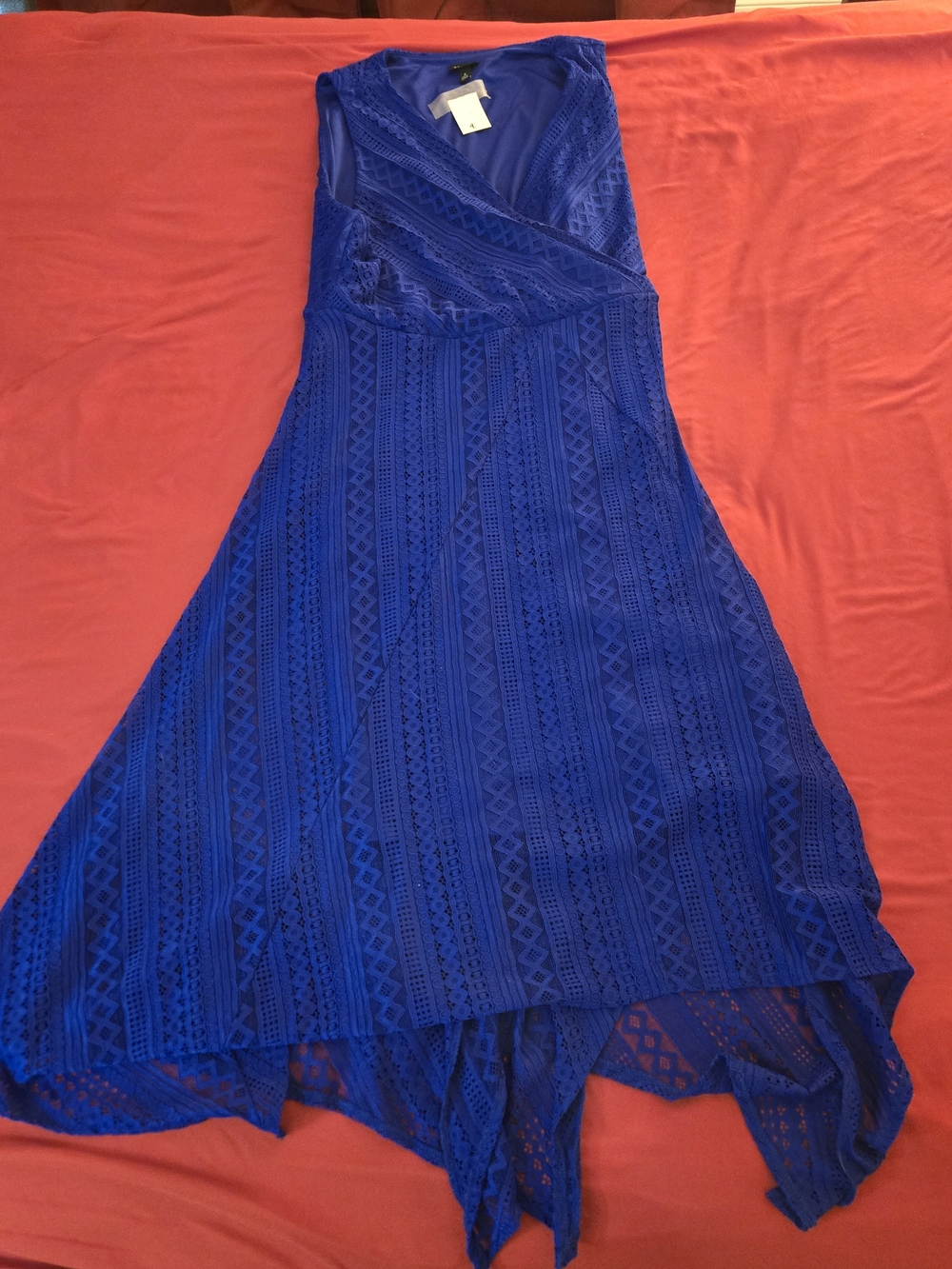 Addition Elle Royal Blue Lace Maxi Dress